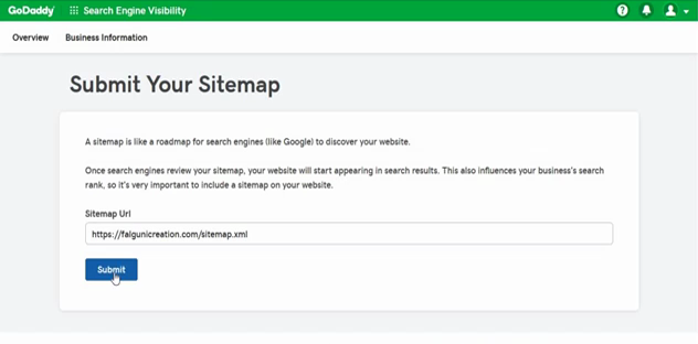 GoDaddy SEO tool